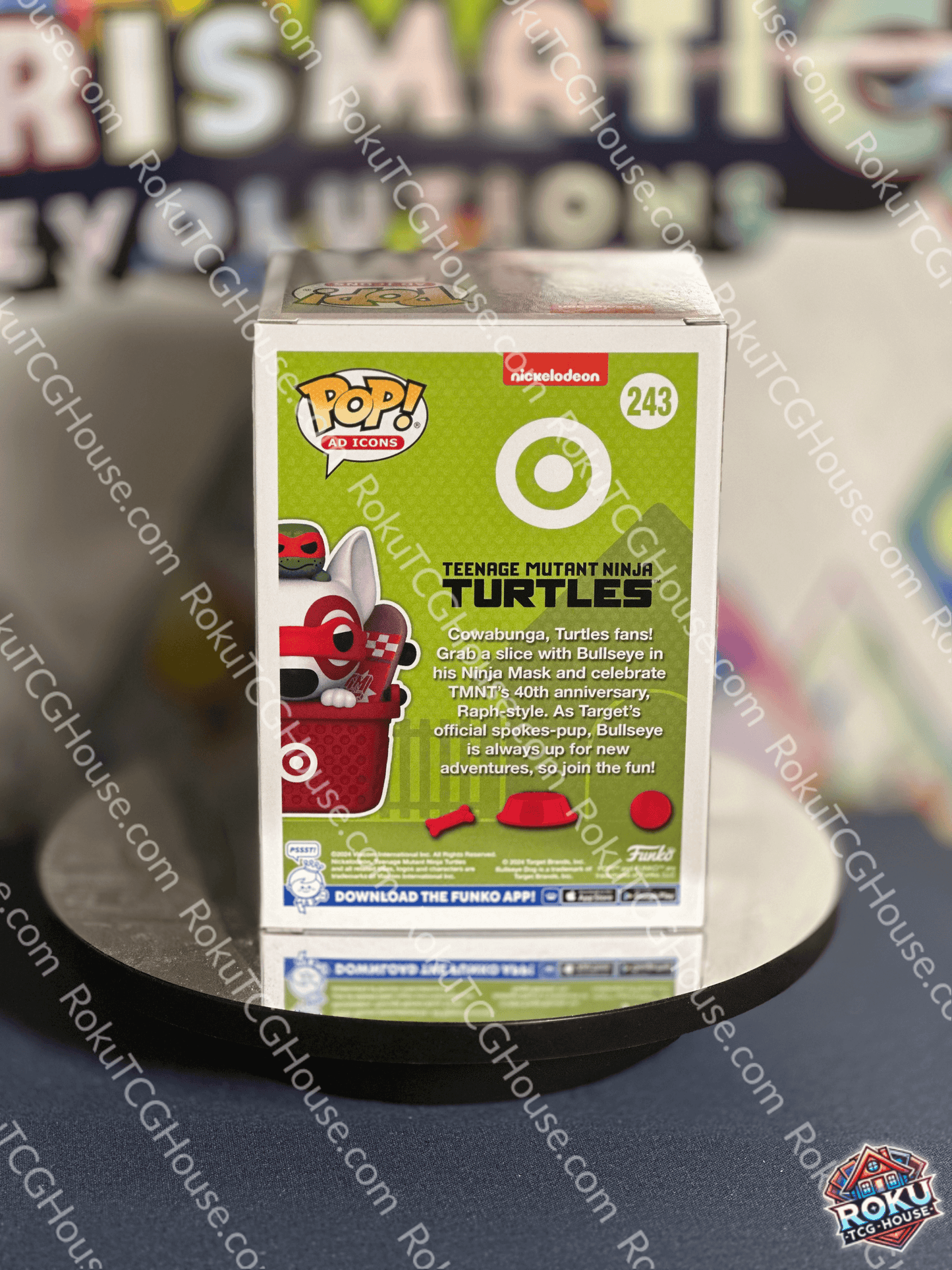 Bullseye in ninja mask with Raph, Funko Pop! Vinyl Figure #243, perfect for Teenage Mutant Ninja Turtles collectors.