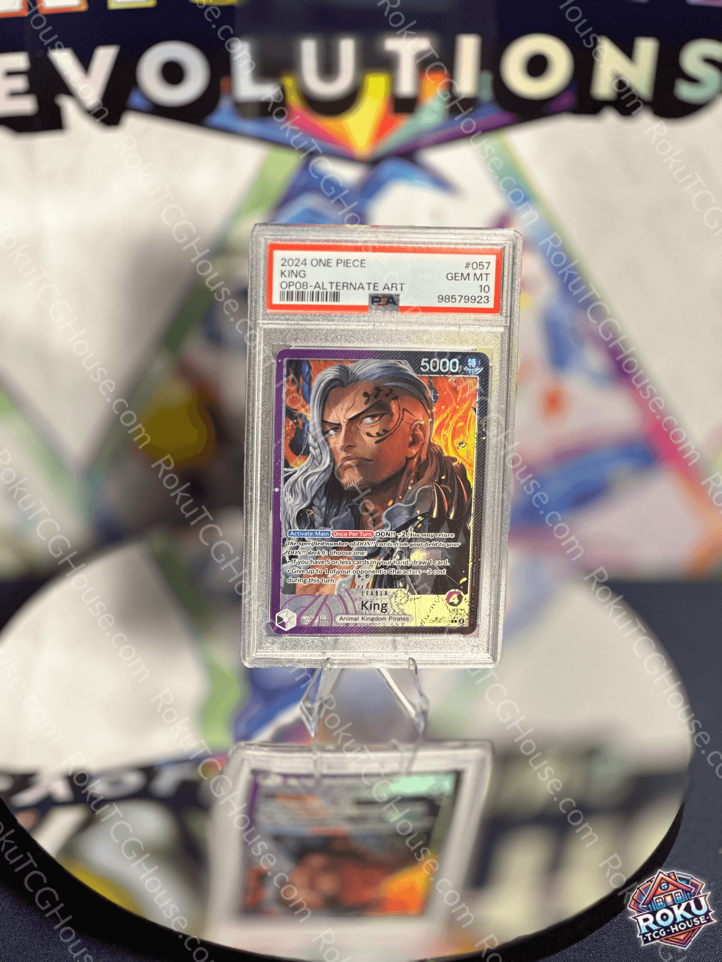 King - Two Legends (OP-08) - One Piece Card (PSA 10)