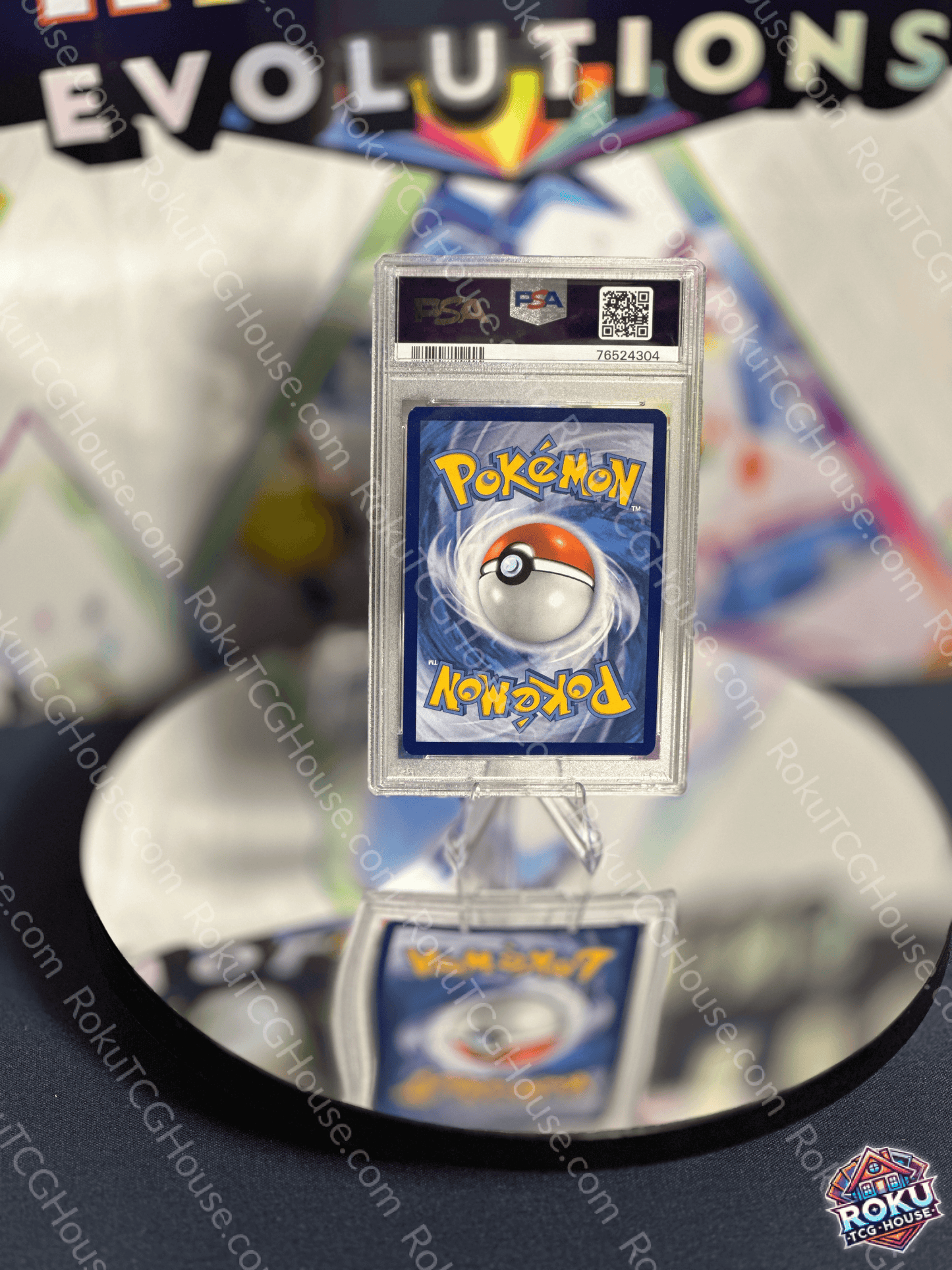 Back of Inteleon VMax – Fusion Strike – Pokémon Card (PSA 9).