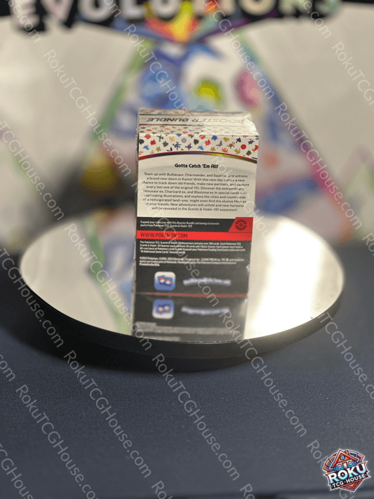 Back of Scarlet & Violet: 151 – Booster Bundle – Pokémon TCG Booster Bundle.