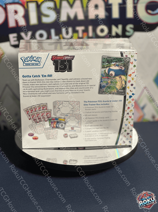 Back of Scarlet & Violet: 151 – Pokémon TCG Elite Trainer Box.