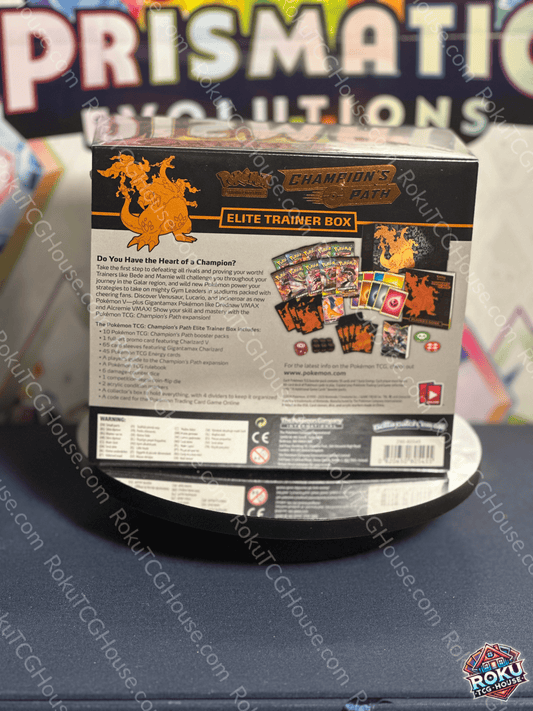Back of Champion’s Path – Pokémon TCG Elite Trainer Box.