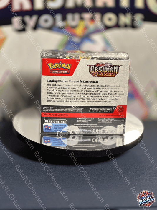 Back of Obsidian Flames – Pokémon TCG Booster Box.