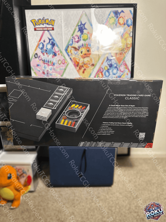 Pokemon TCG: Classic set box showcasing premium accessories and sleek design for gameplay and display.