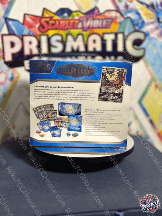 Back of Stellar Crown – Pokémon TCG Elite Trainer Box.