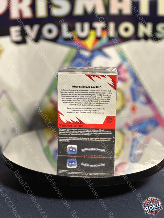 Back of Destined Rivals – Booster Bundle – Pokémon Trading Card Game booster pack set (NM).