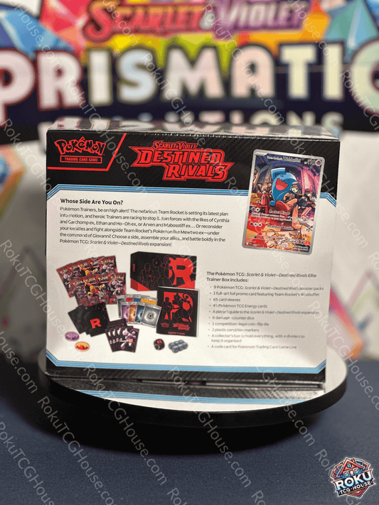 Back of Destined Rivals – Elite Trainer Box – Pokémon Trading Card Game Elite Trainer Box (NM).