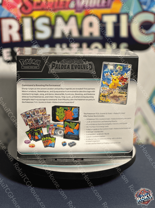 Back of Paldea Evolved – Pokémon TCG Elite Trainer Box.