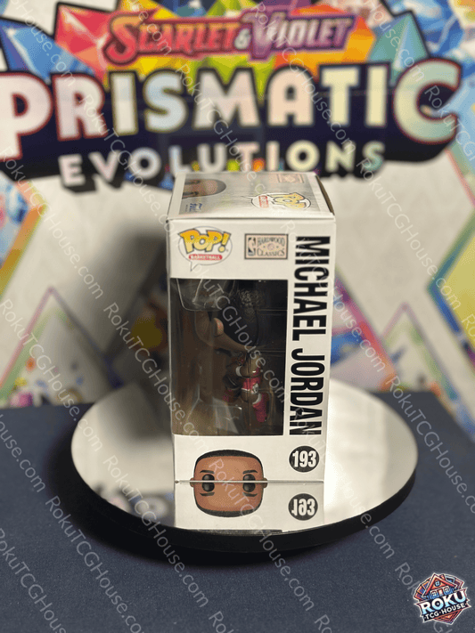 Back of Michael Jordan NBA #193 Funko Pop! box with series lineup