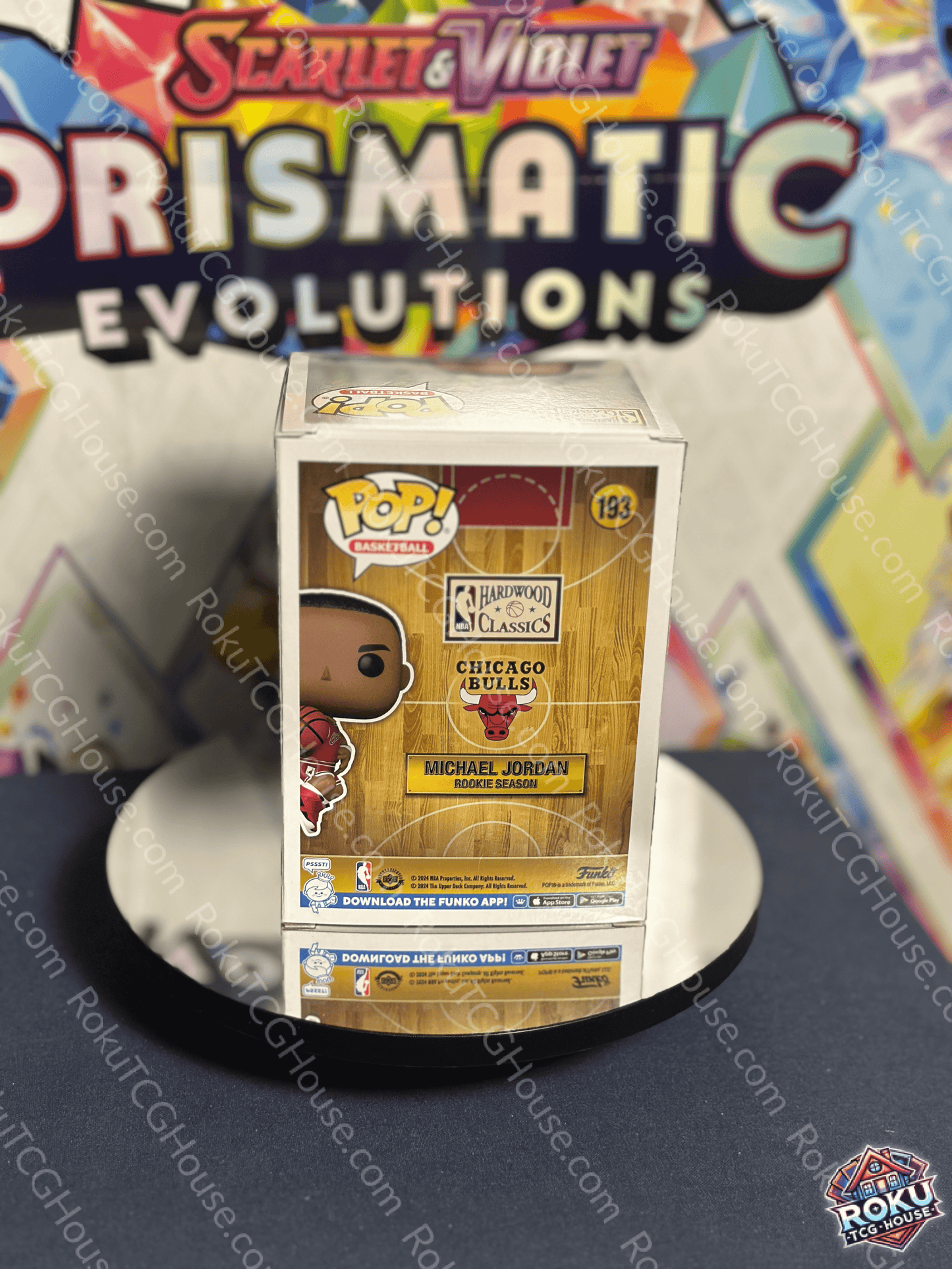 Back of Michael Jordan NBA #193 Funko Pop! box