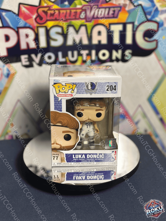 Luka Dončić NBA #204 Funko Pop! Vinyl Figure in box, front view