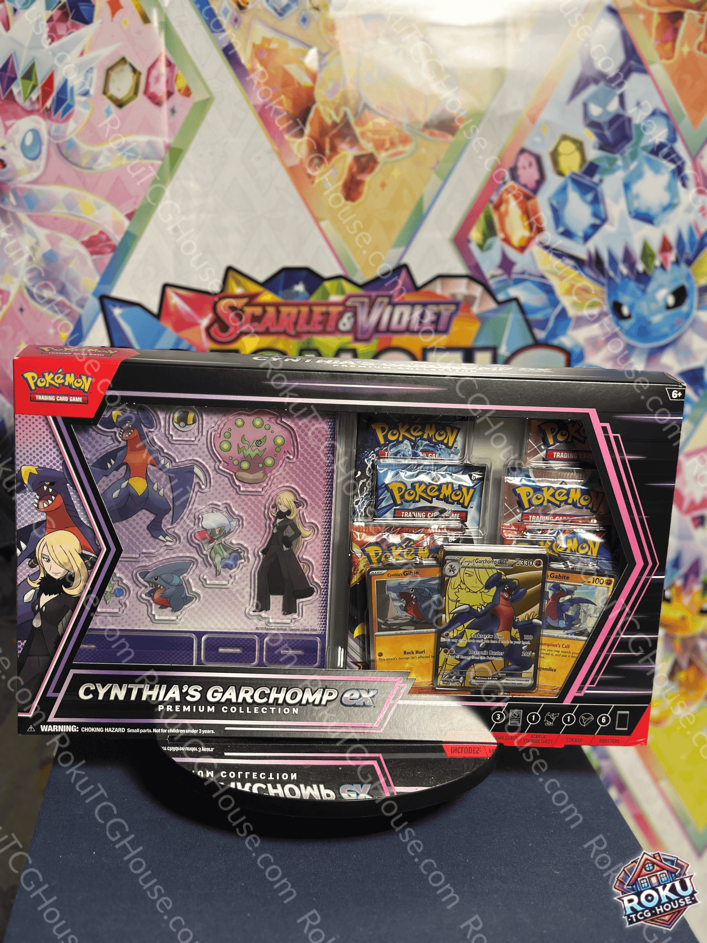 Pokémon TCG Cynthia's Garchomp EX Premium Collection sealed box, front view