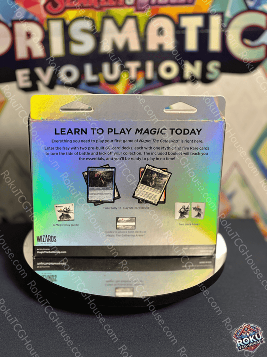 Back of sealed MTG: Final Fantasy Starter Kit box showing contents list, set details, and game branding.