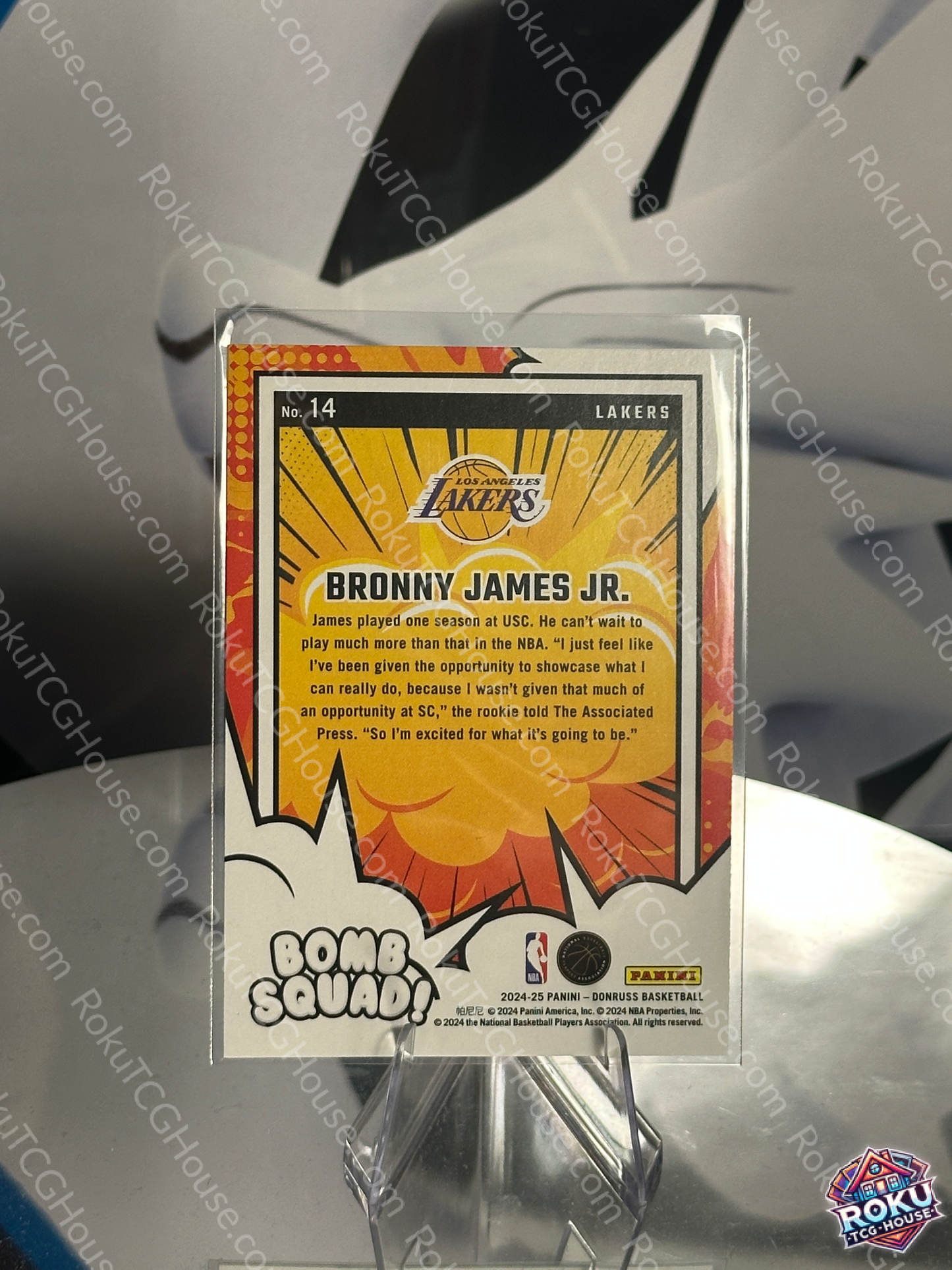 Bronny James Jr. (Disco, Bomb Squad) - 2024 Panini Donruss NBA Card (NM)