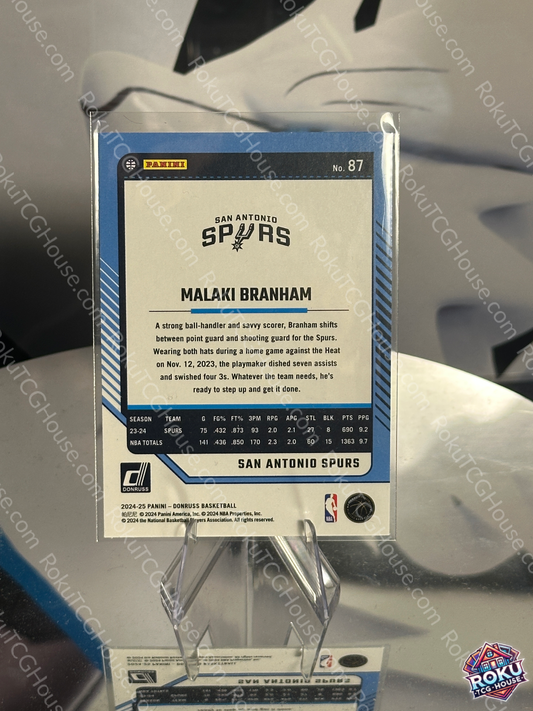 Malaki Branham (Disco) - 2024 Panini Donruss NBA Card (NM)
