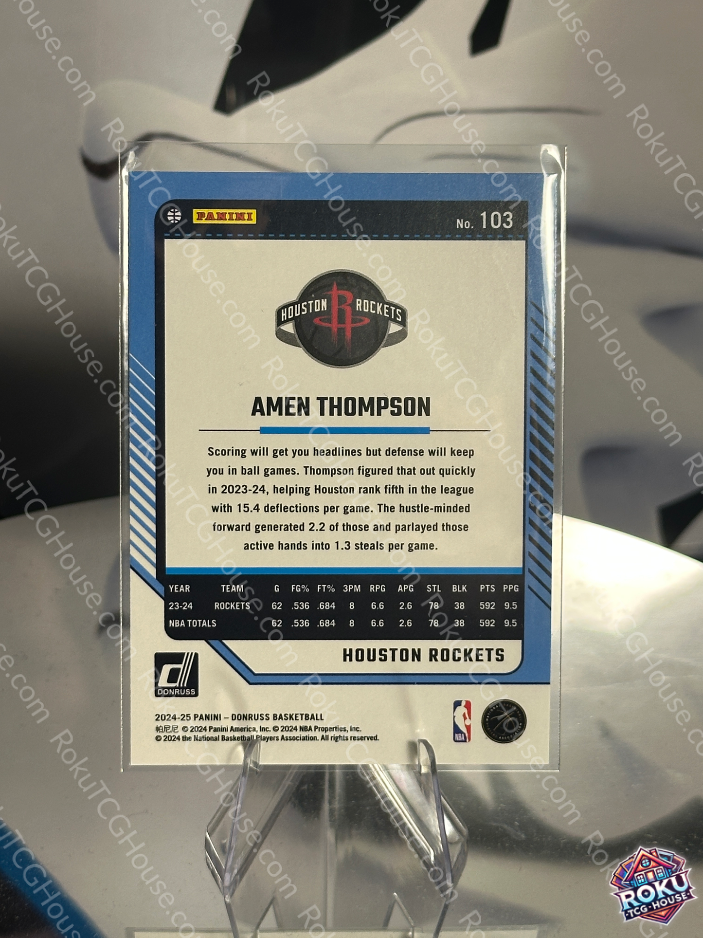Amen Thompson (Disco) - 2024 Panini Donruss NBA Card (NM)