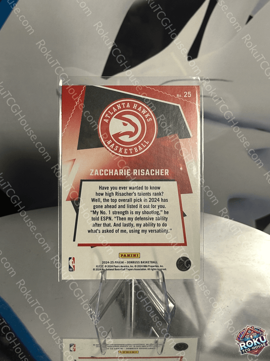 Zaccharie Risacher Great X-Pectations (Rookie, Disco) - 2024 Panini Donruss NBA Card (NM)