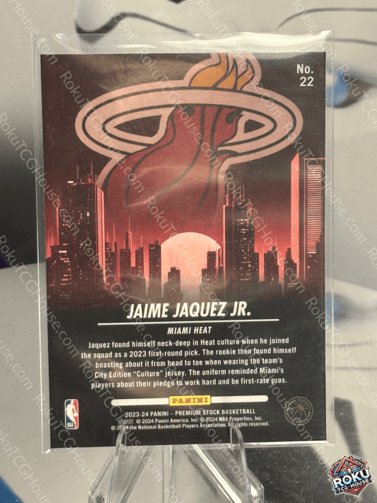Jaime Jaquez Jr. (Rookie, City Edition) - 2023 Panini Premium Stock NBA Card (NM)