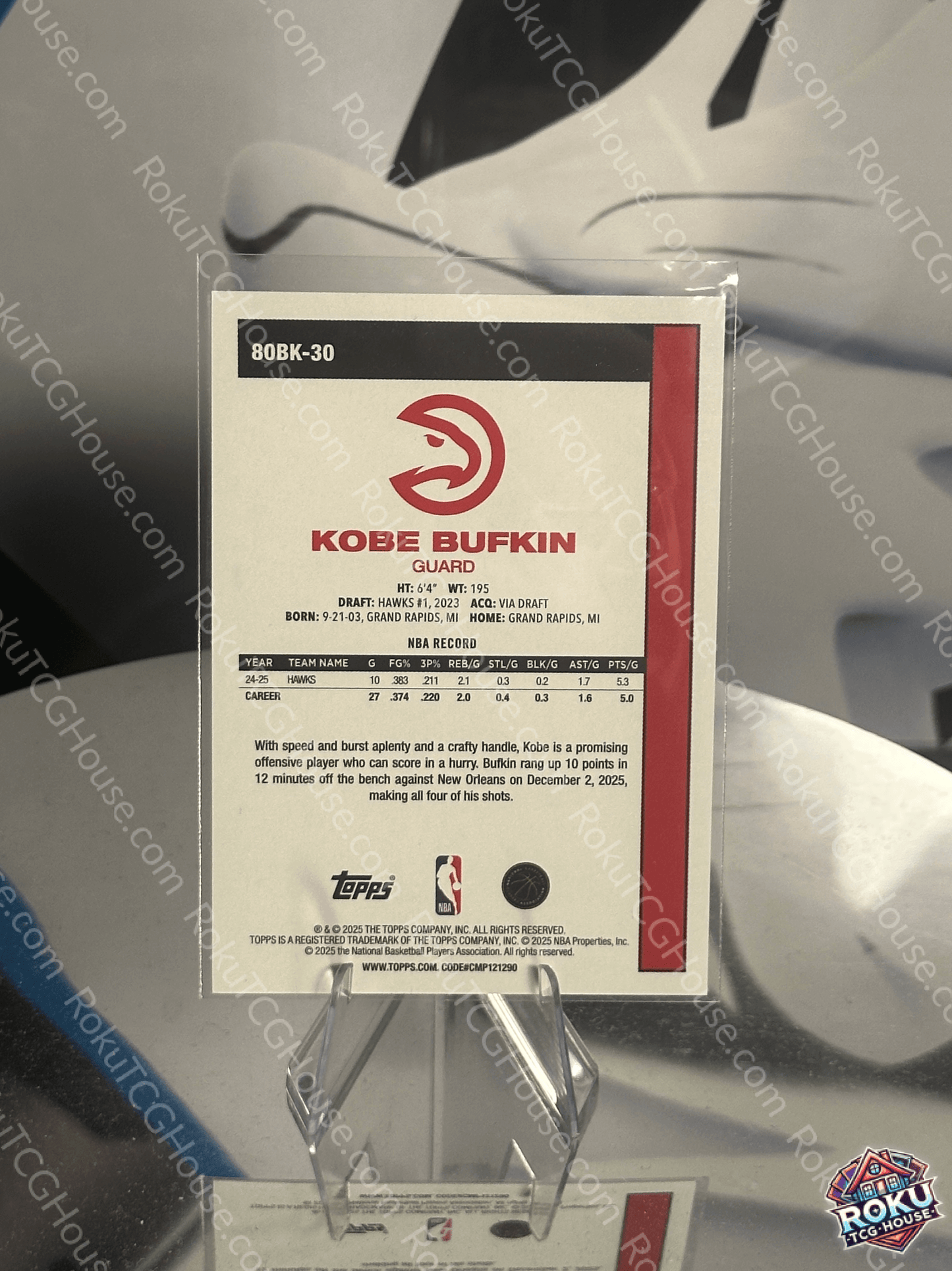 Kobe Bufkin (1980) - '25-26 Topps NBA Card (NM)