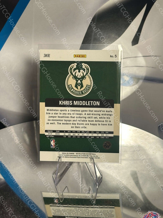 Khris Middleton (Swirl) - 2024 Panini Revolution NBA Card (NM)