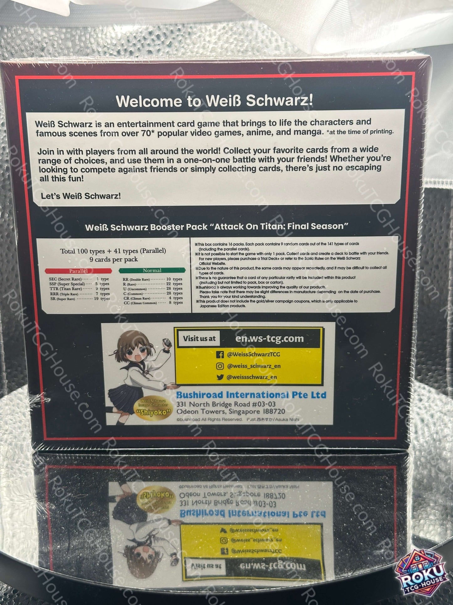 Attack on Titan Weiss Schwarz Booster Box Cards