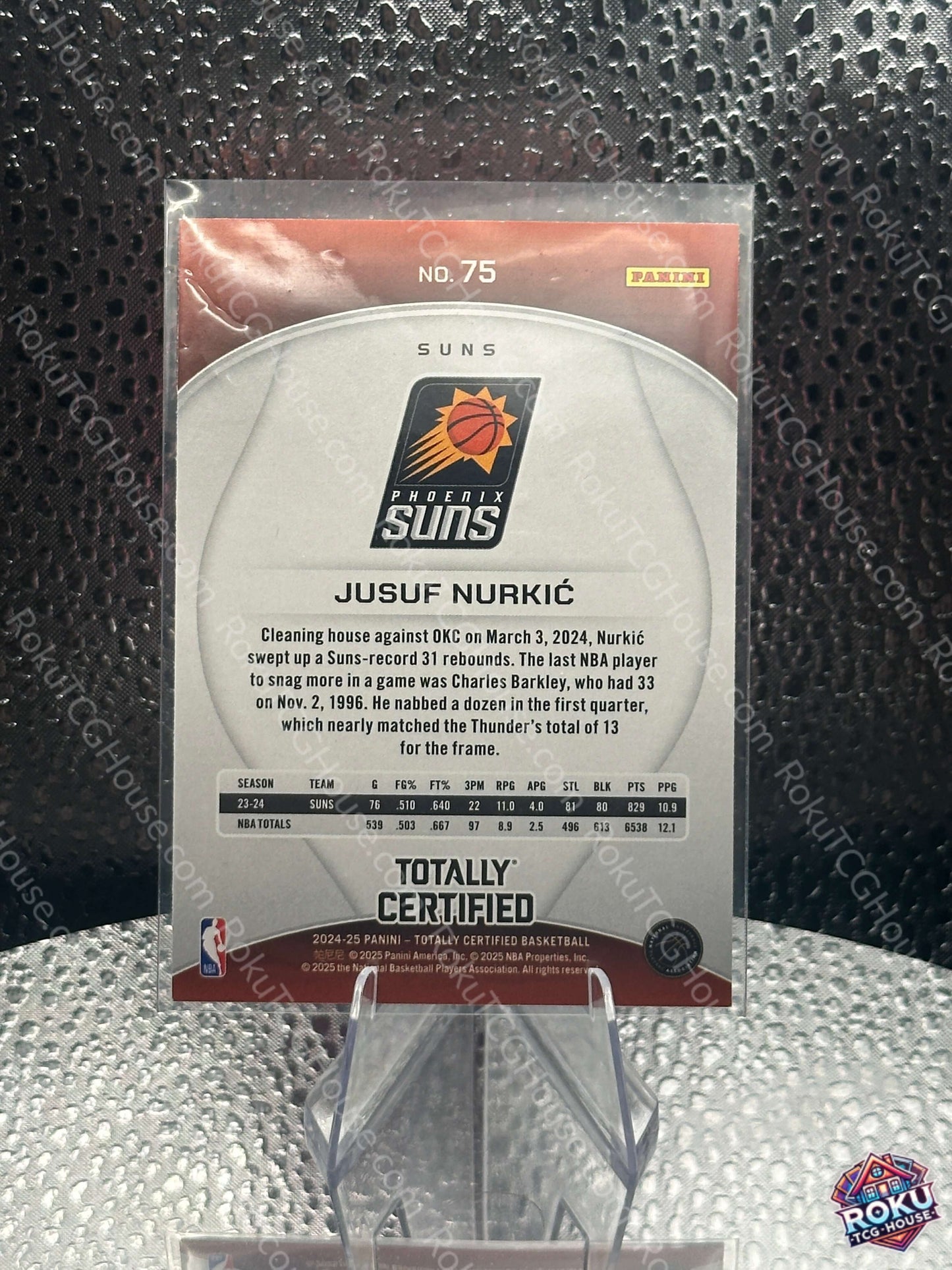 Jusuf Nurkic (#75) (Maroon Mirror) - 2024 NBA Card (NM)