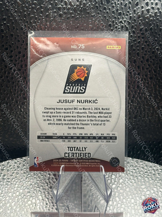 Jusuf Nurkic (#75) (Maroon Mirror) - 2024 NBA Card (NM)