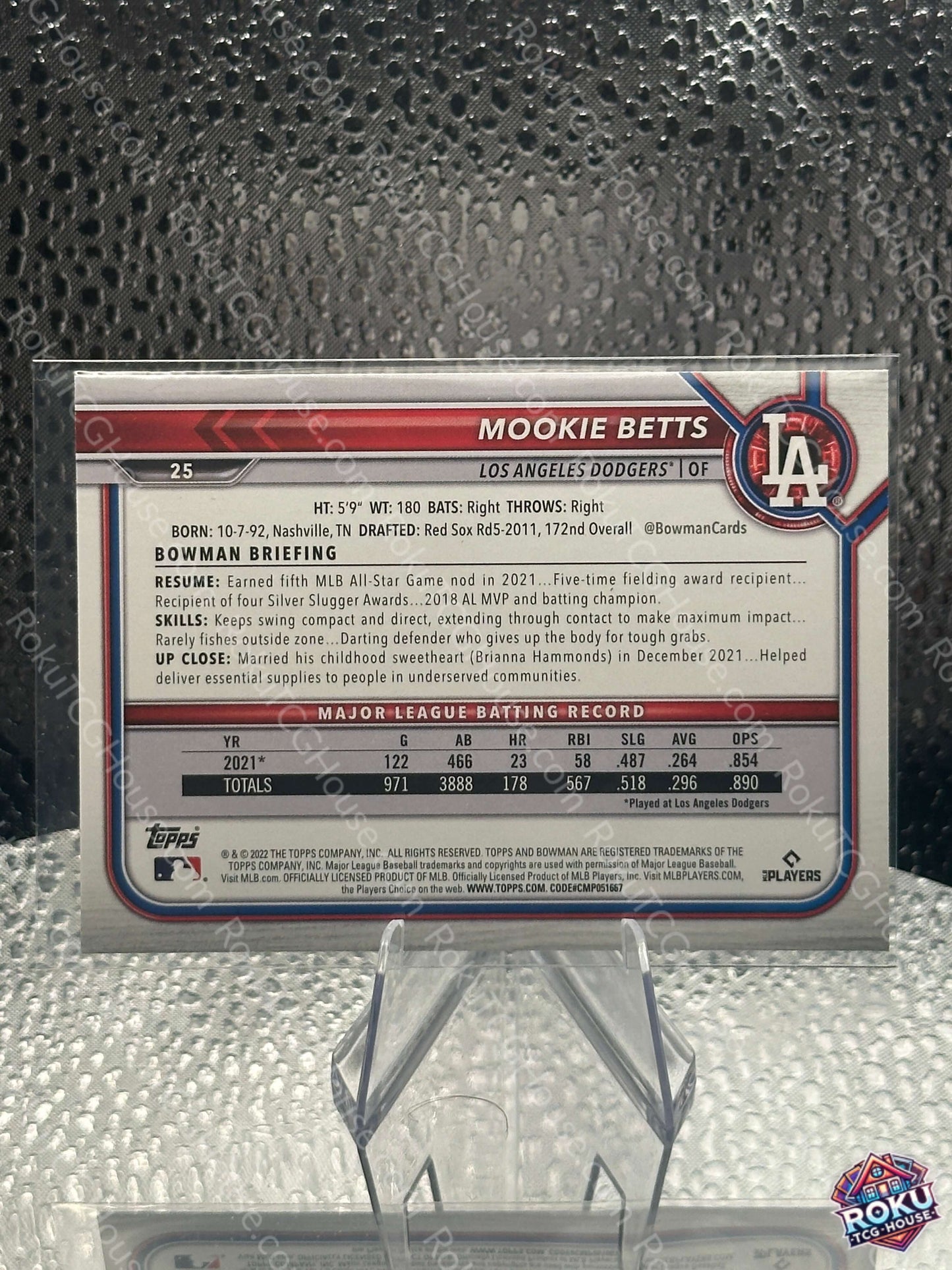 Mookie Betts (#25) - 2022 MLB Card (NM)