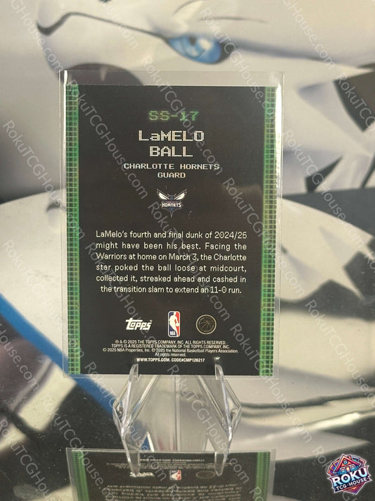LaMelo Ball Topps NBA Card Scan and Slam 2025 NM back