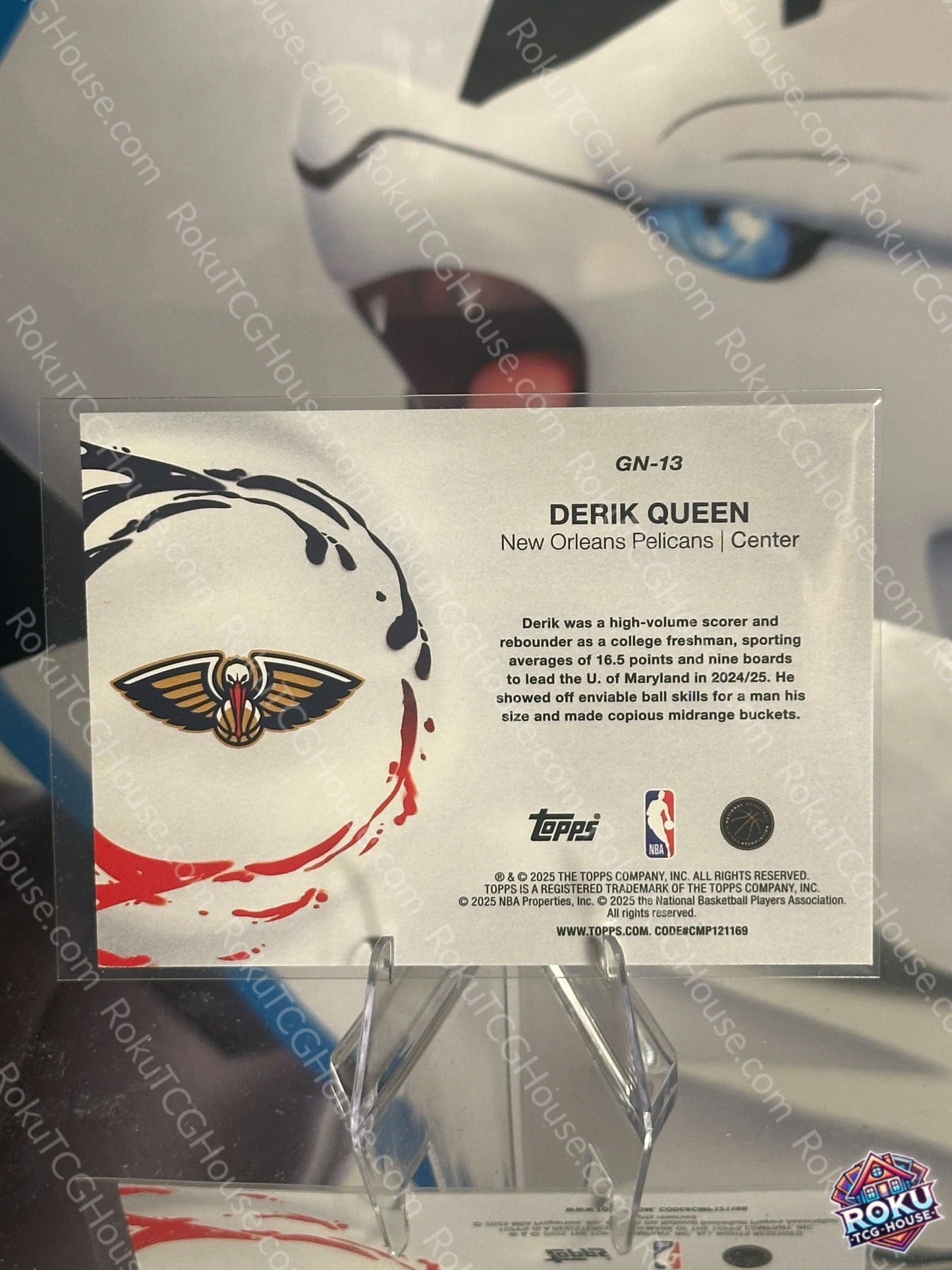 Derik Queen Rookie Card 2025 Topps NBA Card back NM