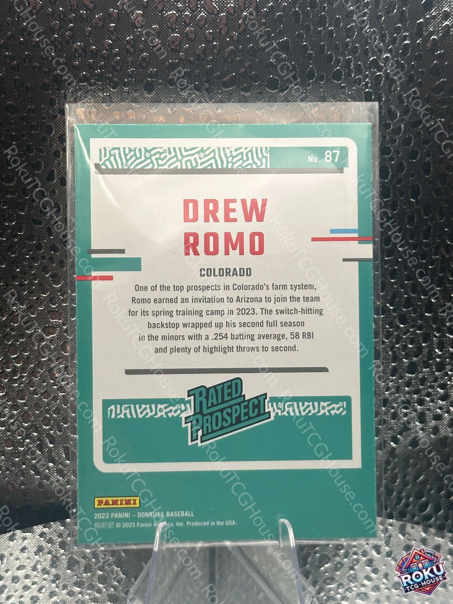 Drew Roma Yellow Parallel 2023 MLB Card NM back