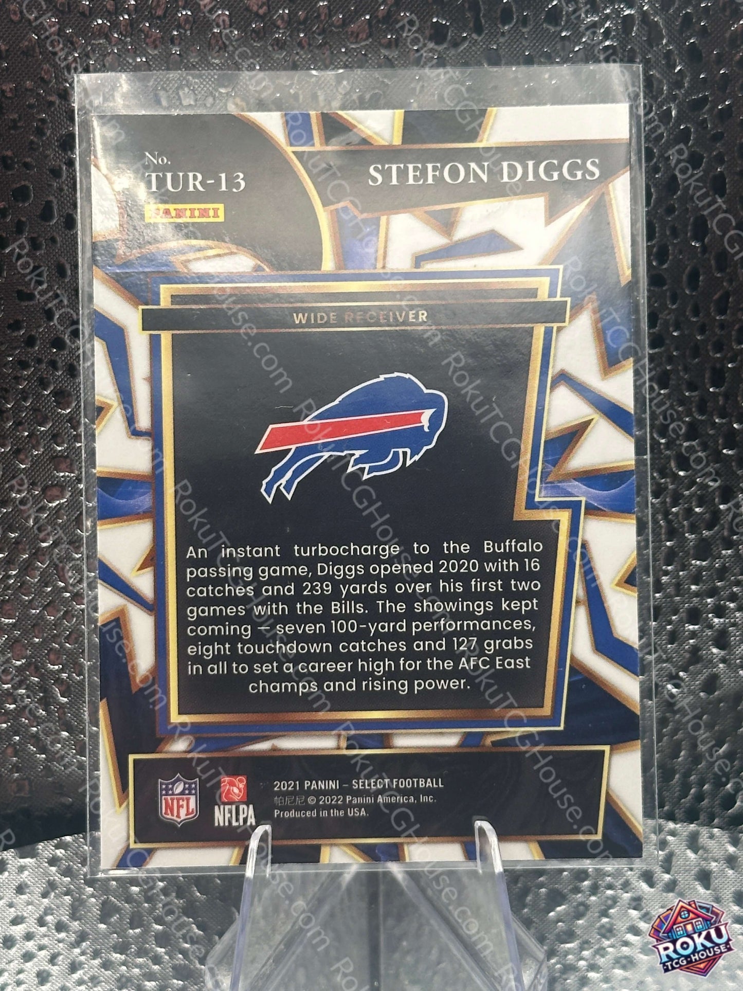 Stefon Diggs Turbocharged 2021 NFL Card NM back