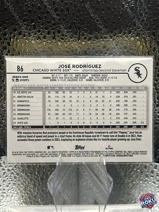 Jose Rodriguez (Rookie, Yellow Var.) - 2024 MLB Card (NM)