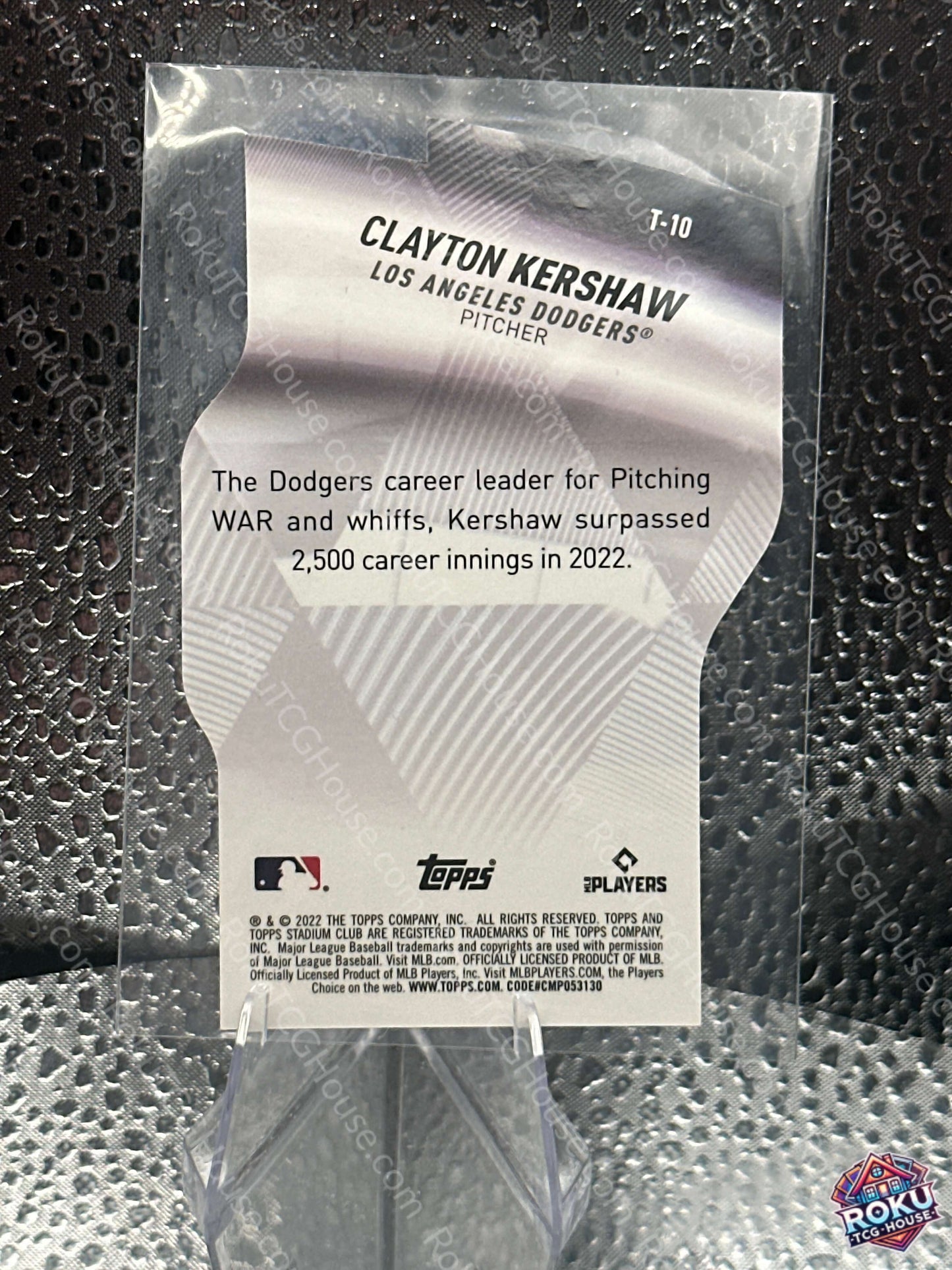 Clayton Kershaw Die Cut 2022 MLB Card NM back