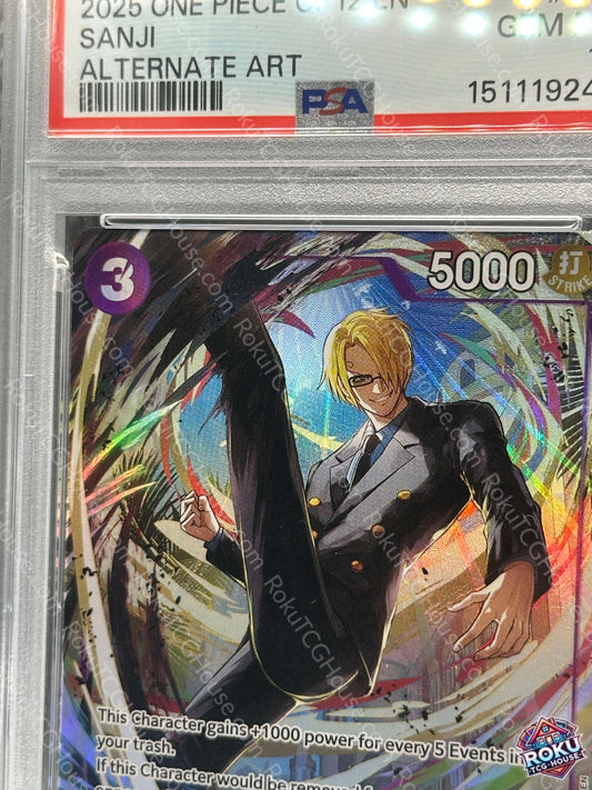 Sanji - Alternate Art (OP12-070) - Legacy of the Master - One Piece Card (PSA 10)