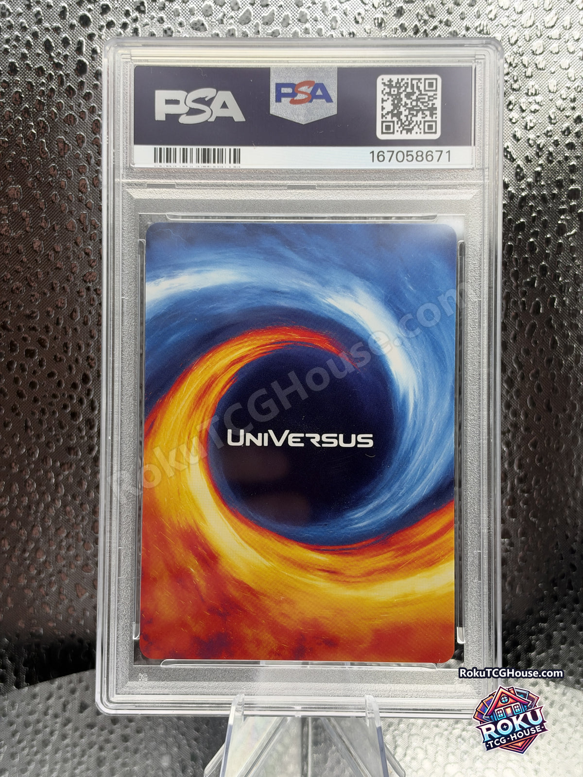 Jun Kazama, Light of Hope 1/19, PSA 10 cert 167058671, back - RokuTCGHouse watermarked photo
