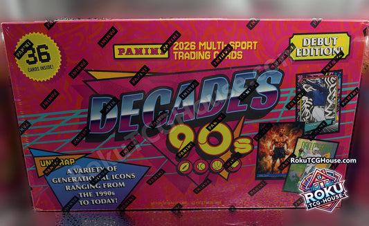 2026 Panini Decades 90s Multi-Sport Box - factory-sealed box with 36 cards - RokuTCGHouse