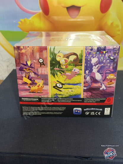 Back of the sealed Pokemon TCG 30th Celebration Mini Tin Display