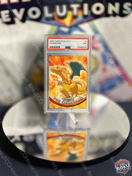 Front of Charizard – Topps Series – Pokémon Card (PSA 7).
