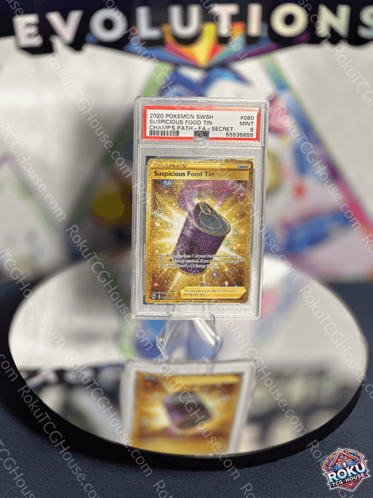 Suspicious Food Tin - Champion’s Path - Pokemon Card (PSA 9)