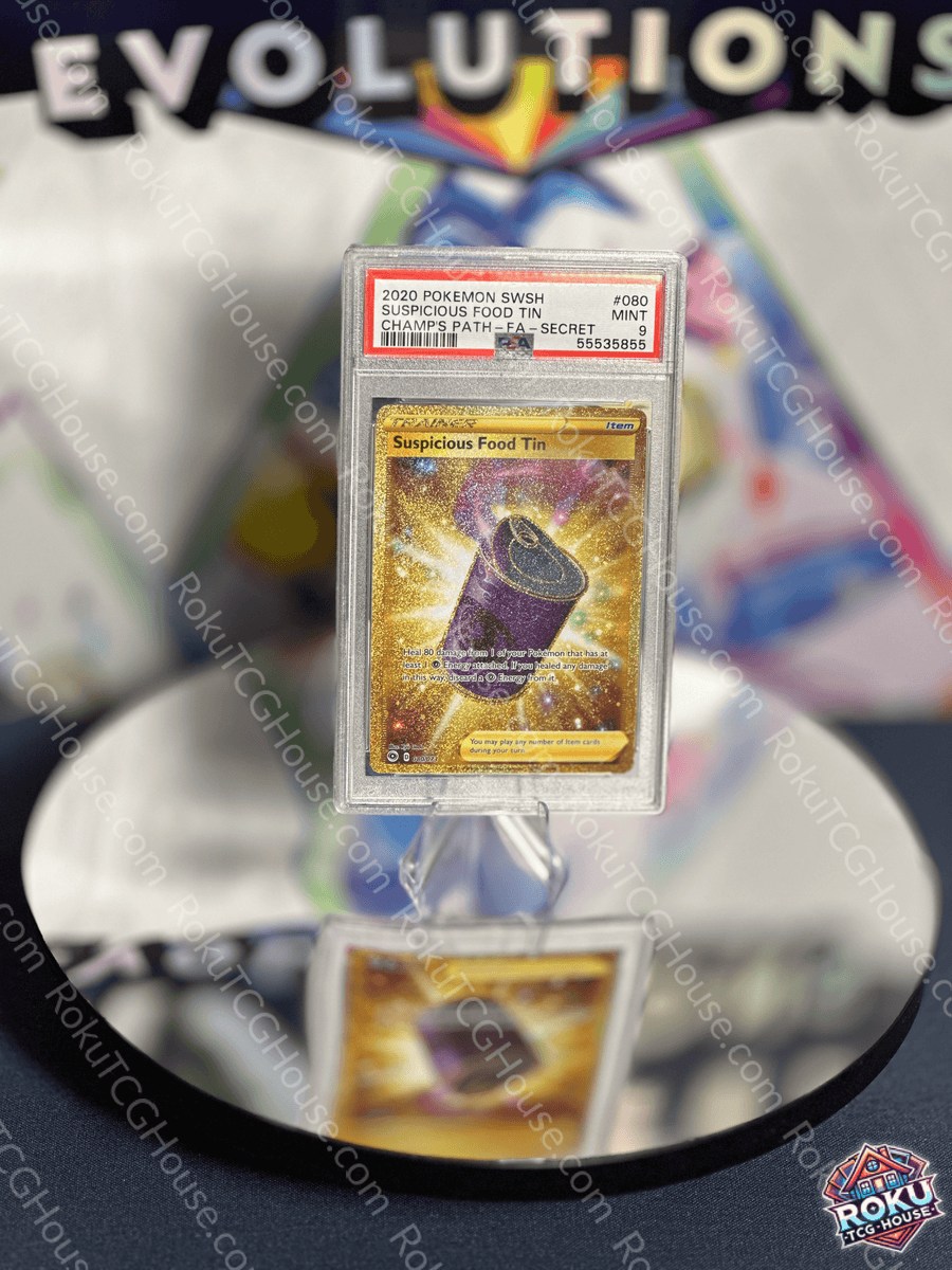 Suspicious Food Tin - Champion’s Path - Pokemon Card (PSA 9)