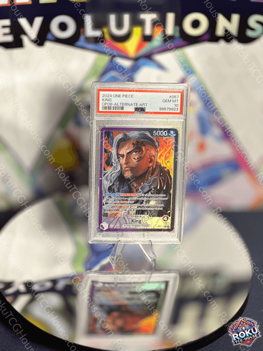 King - Two Legends (OP-08) - One Piece Card (PSA 10)