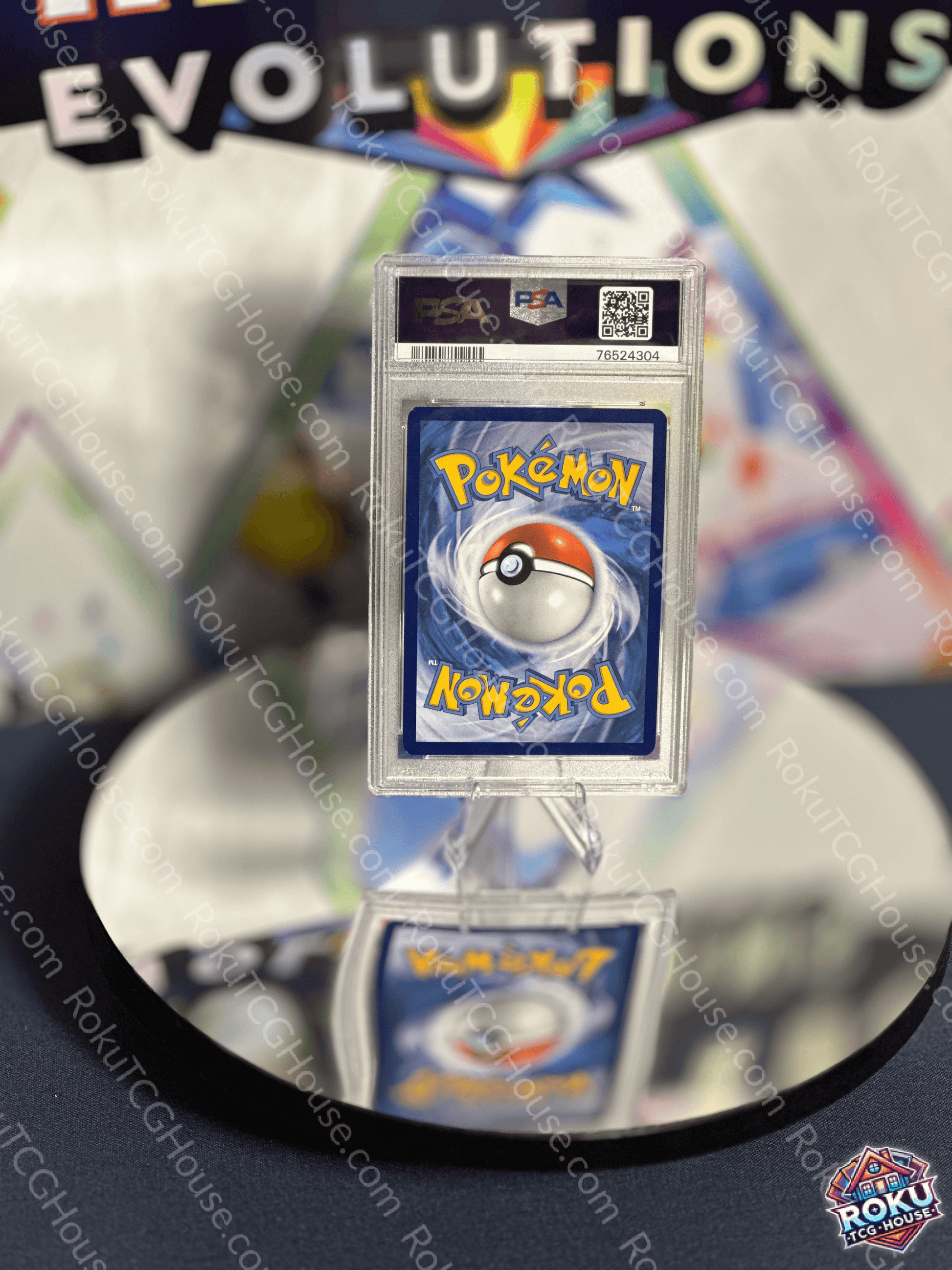 Back of Inteleon VMax – Fusion Strike – Pokémon Card (PSA 9).