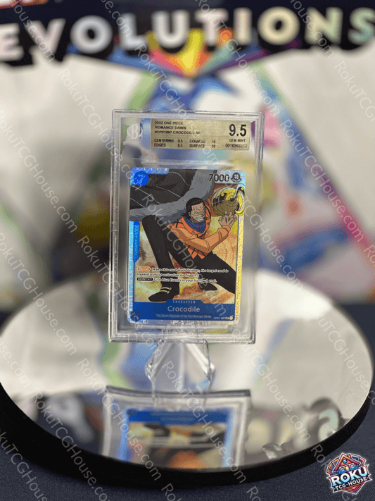 Front of Crocodile – Romance Dawn – One Piece Card (BGS 9.5).