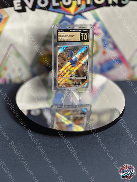 Cramorant - Crimson Haze Pokemon Card in CGC Pristine 10 condition on display at RokutCGHouse.