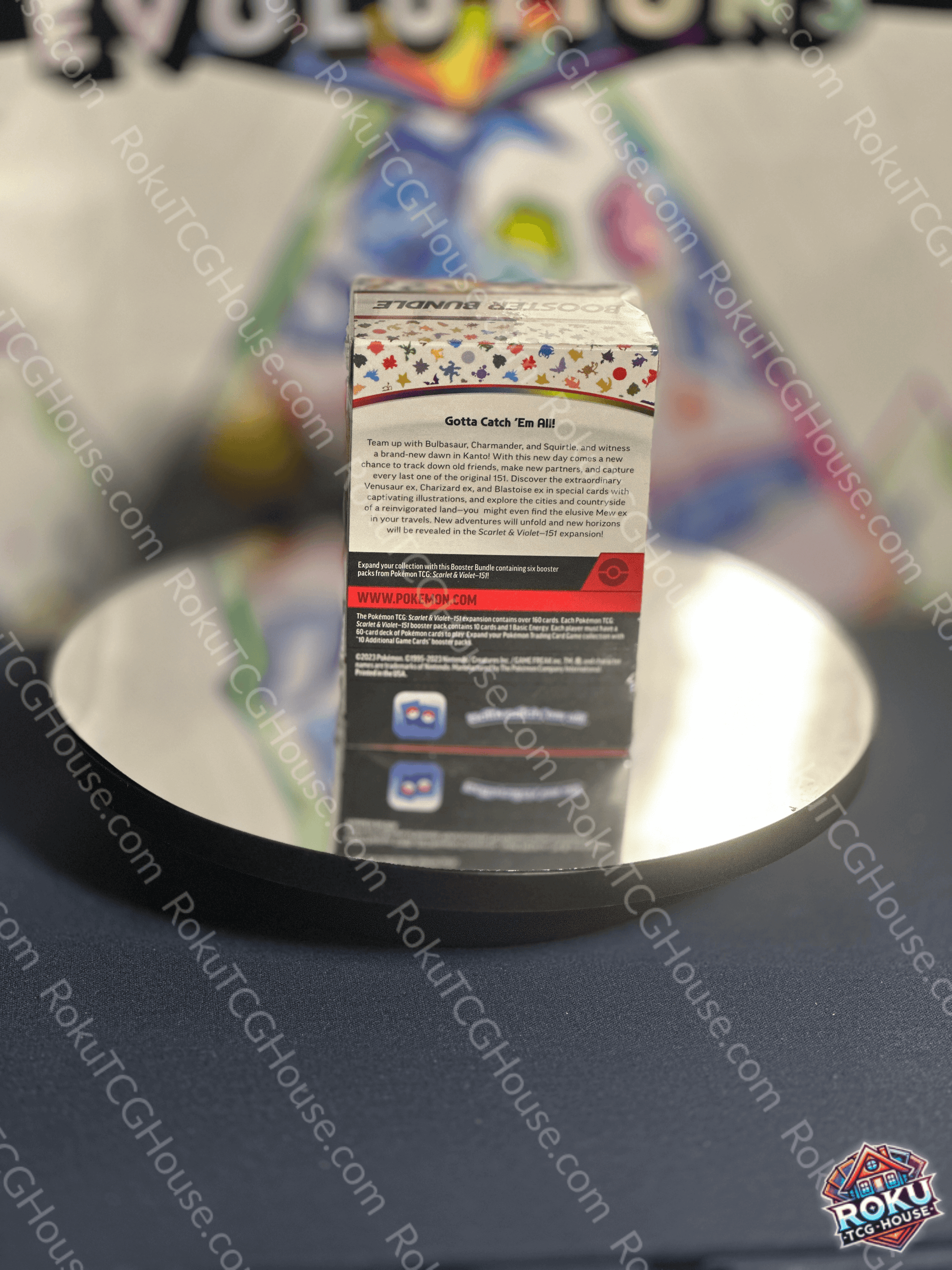 Back of Scarlet & Violet: 151 – Booster Bundle – Pokémon TCG Booster Bundle.