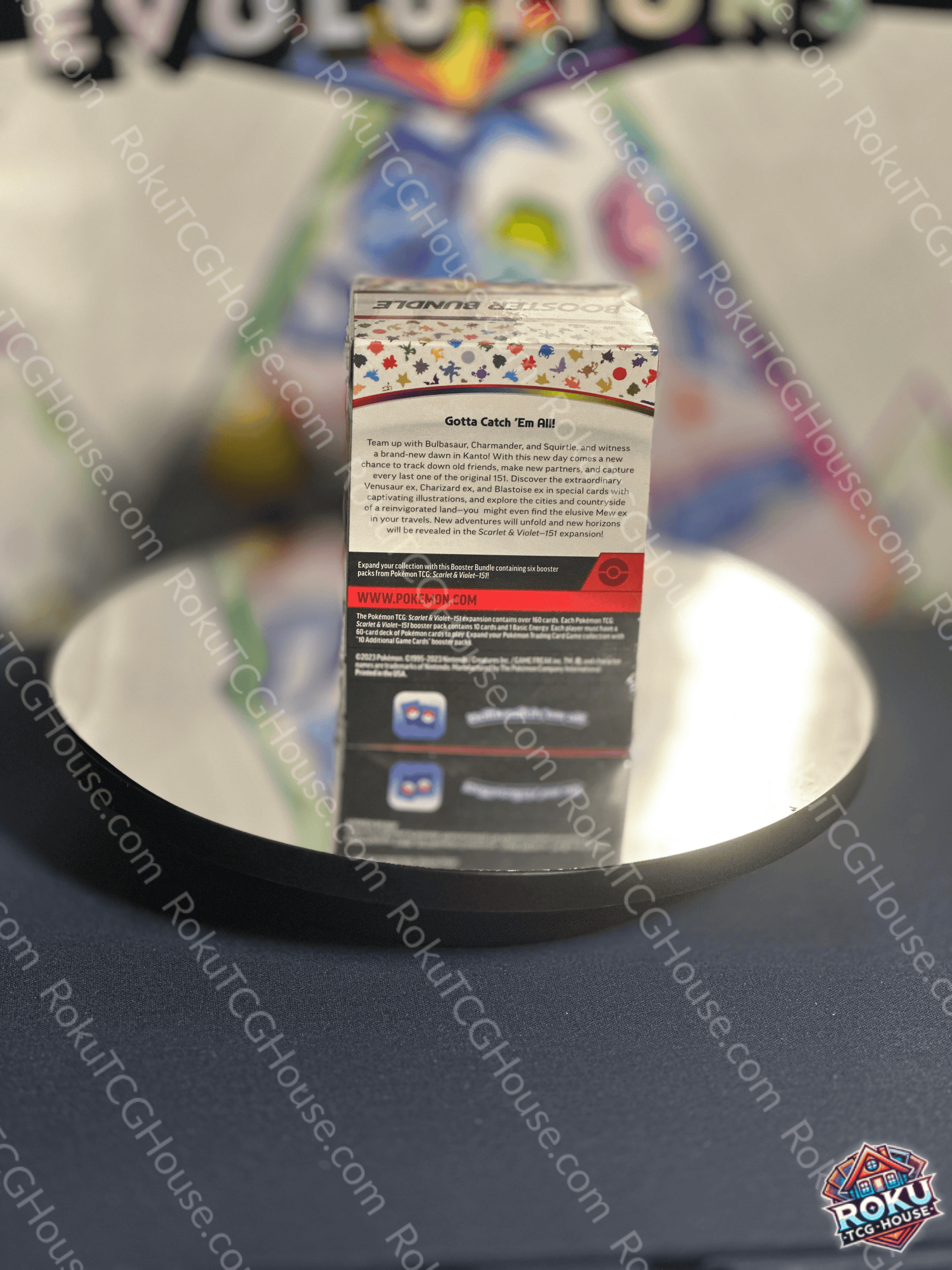 Back of Scarlet & Violet: 151 – Booster Bundle – Pokémon TCG Booster Bundle.