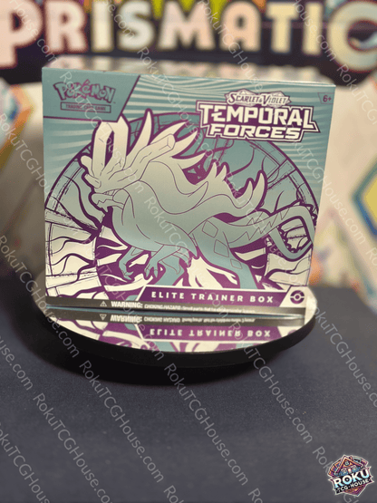 Front of Temporal Forces – Elite Trainer Box (Walking Wake) – Pokémon TCG Elite Trainer Box.