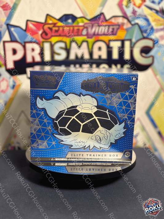 Front of Stellar Crown – Pokémon TCG Elite Trainer Box.