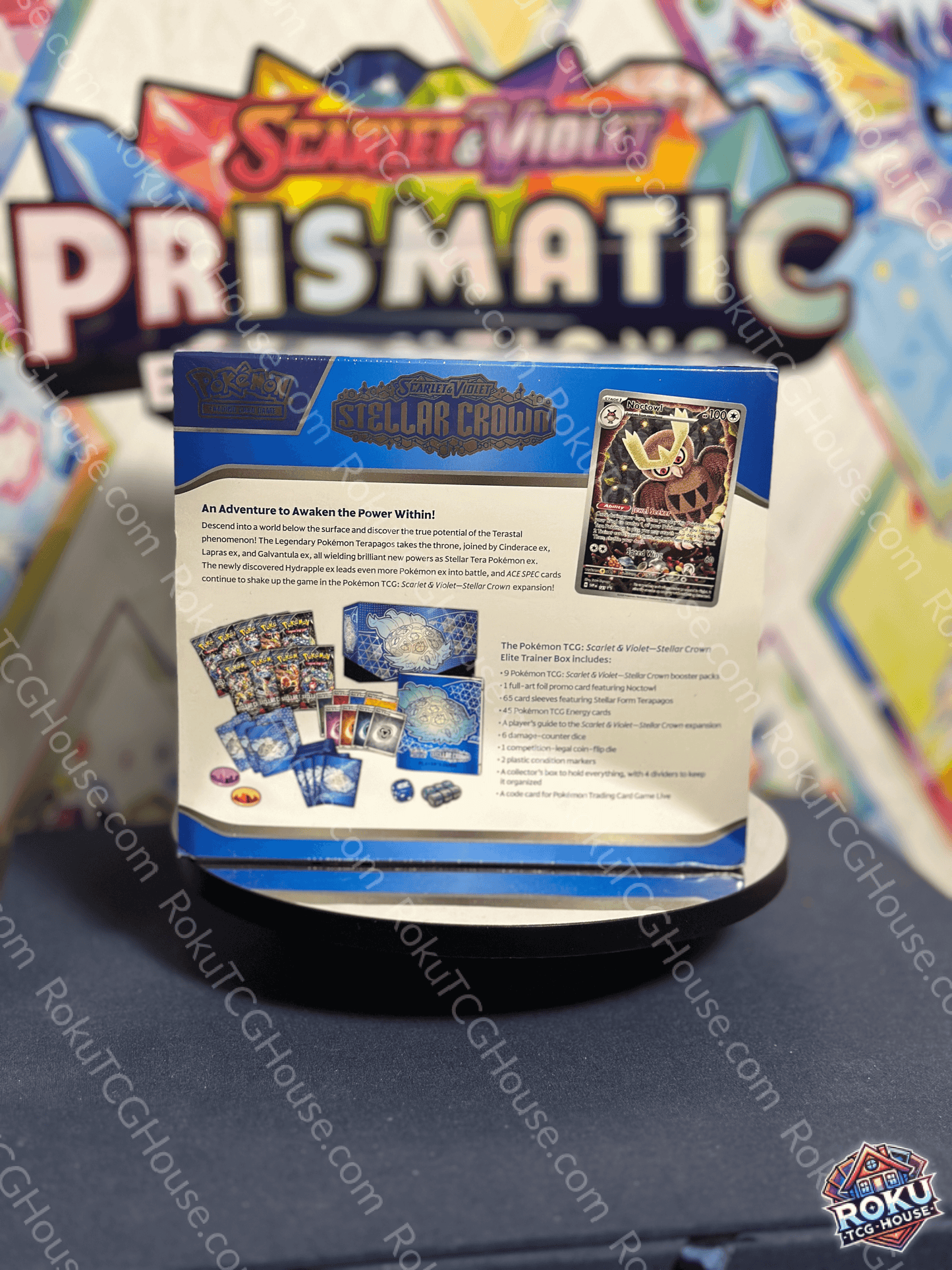 Back of Stellar Crown – Pokémon TCG Elite Trainer Box.